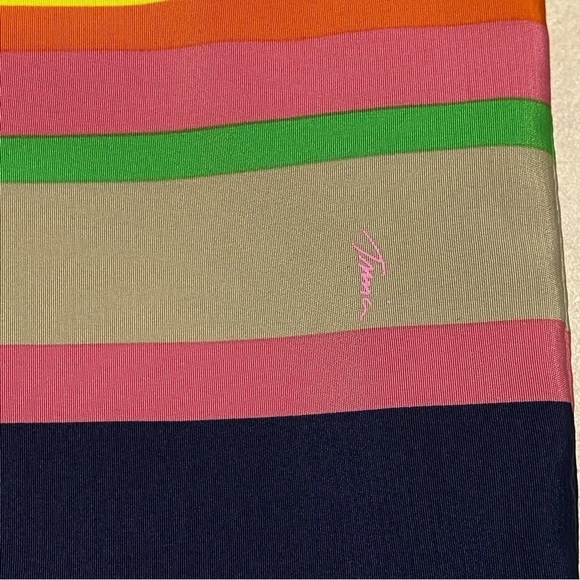 Trina Turk Dress Women’s Size 2 Navy & Multi Color stripe shift dress - Picture 11 of 16